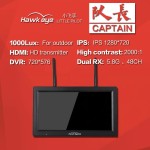 Hawkeye 10,2 Zoll RC Racing Drone Kleiner Pilot mit High Bright Screen Dual DVR 1280 720 1000lux Display für 3S 6S